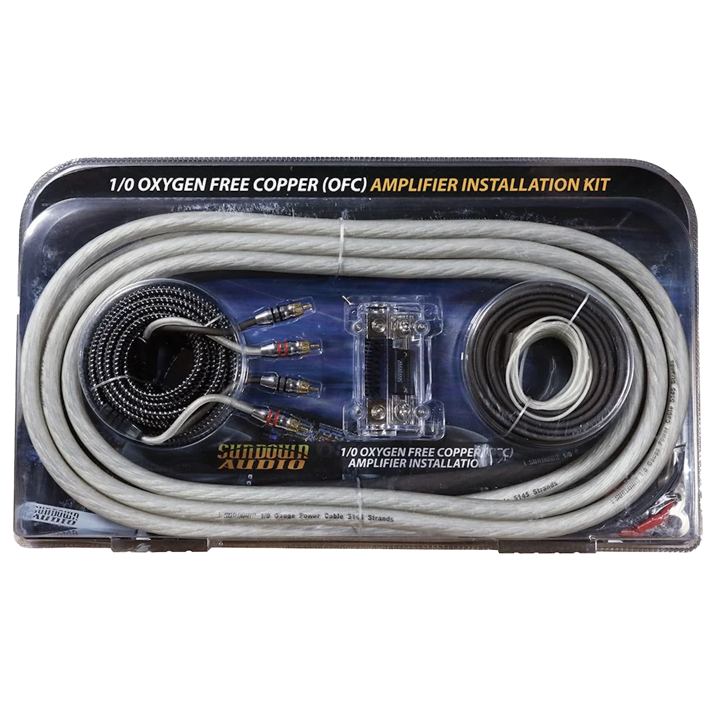 1/0ga AWG Silver/Black Wiring Kit OFC